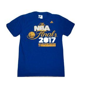 2017 NBA Finals Adidas Locker Room T-Shirt Blue Size Medium